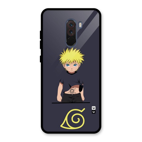 Naruto Kid Glass Back Case for Poco F1