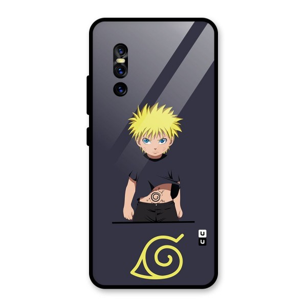 Naruto Kid Glass Back Case for Vivo V15 Pro