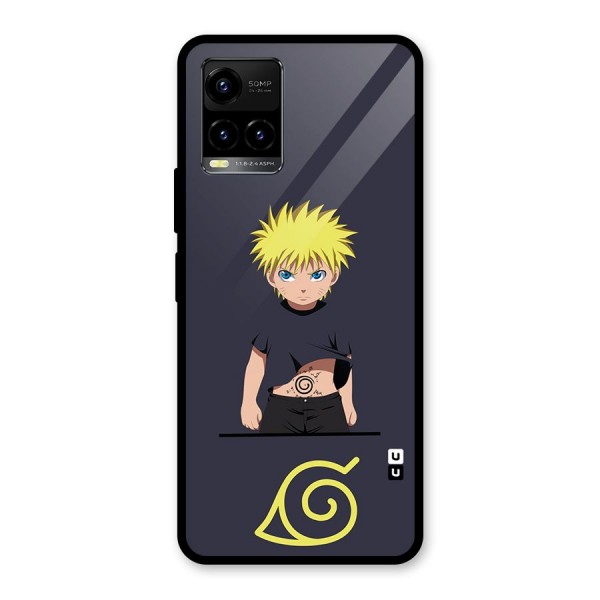 Naruto Kid Glass Back Case for Vivo Y33s