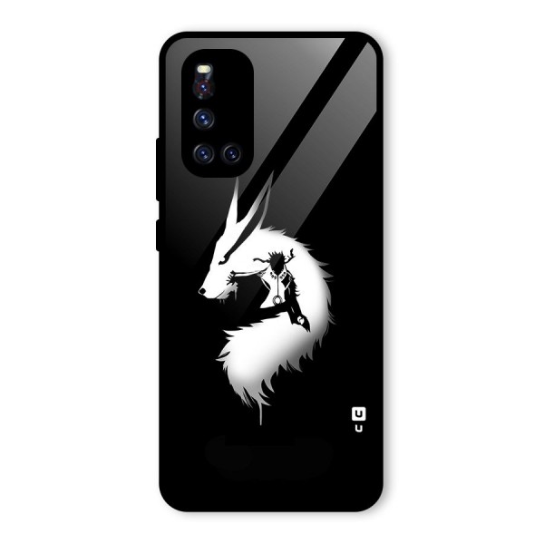 Naruto Kurama Mode Glass Back Case for Vivo V19