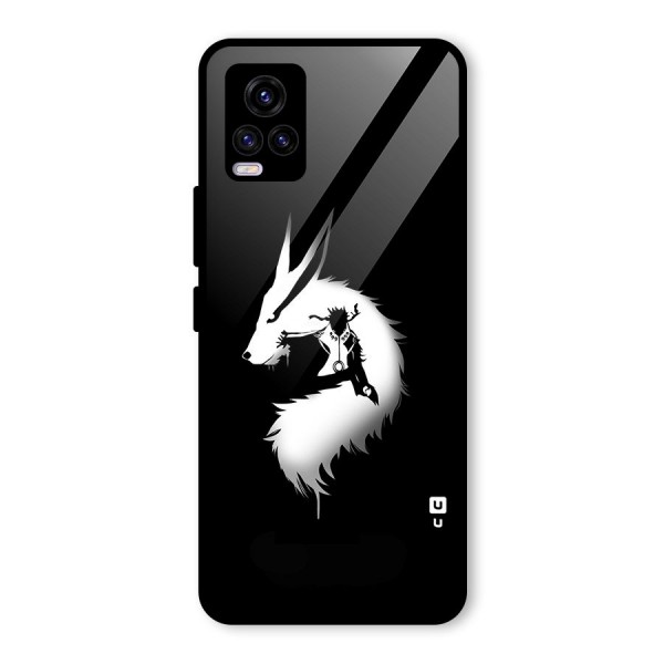 Naruto Kurama Mode Glass Back Case for Vivo V20