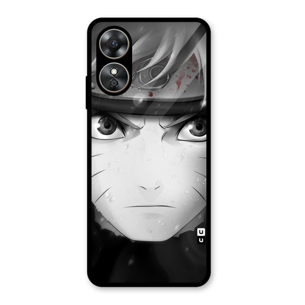 Naruto Monochrome Glass Back Case for Oppo A17