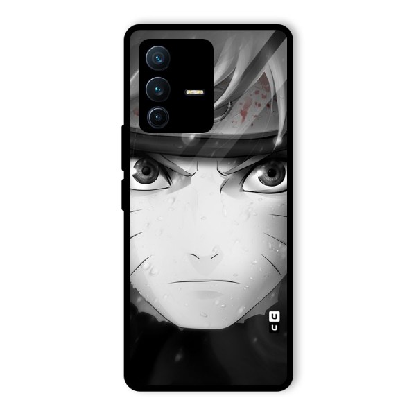 Naruto Monochrome Glass Back Case for Vivo V23 Pro