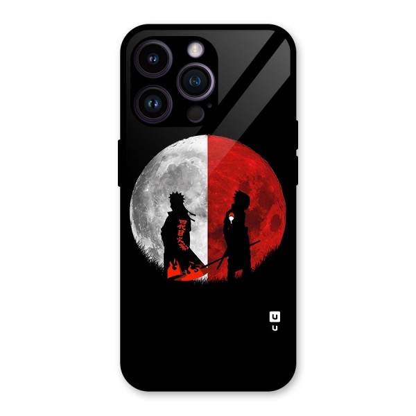 Naruto Shadow Hokage Moon Glass Back Case for iPhone 14 Pro Max