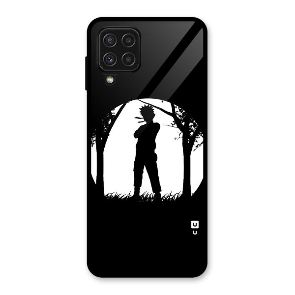 Naruto Silhouette Glass Back Case for Galaxy A22 4G