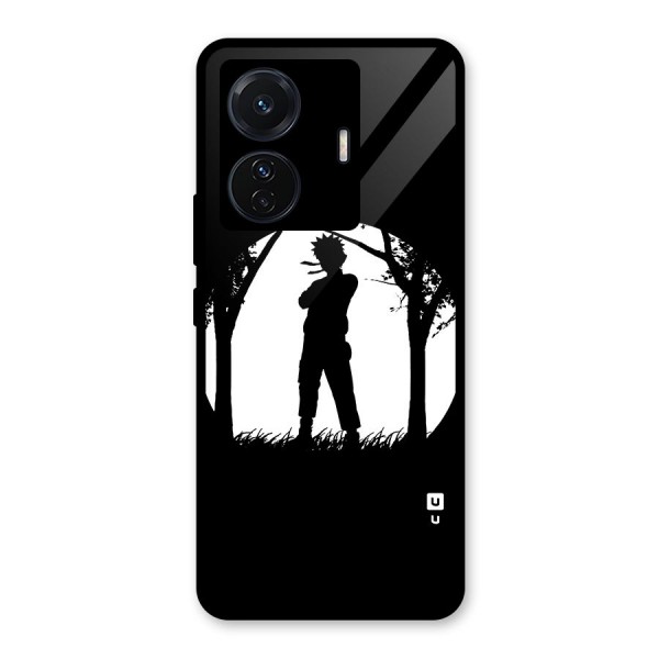 Naruto Silhouette Glass Back Case for Vivo T1 Pro