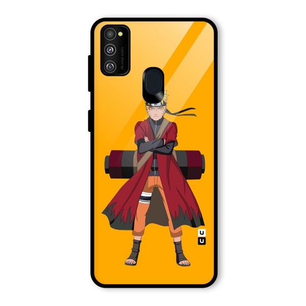 Naruto Uzumaki Art Glass Back Case for Galaxy M21