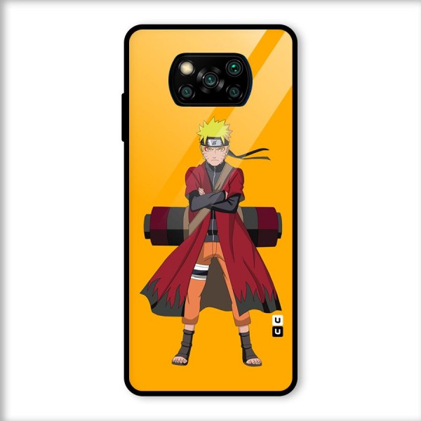 Naruto Uzumaki Art Glass Back Case for Poco X3