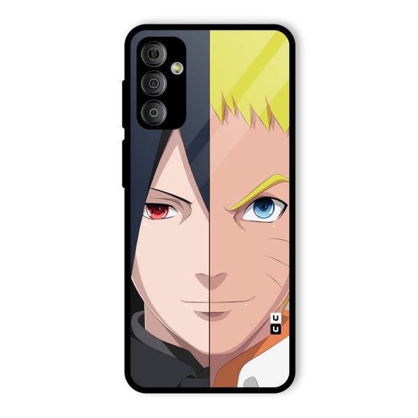 Naruto and Sasuke Glass Back Case for Galaxy F23