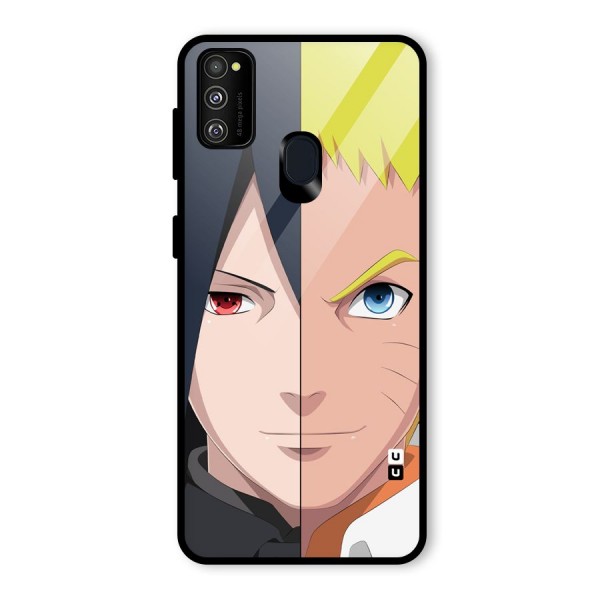 Naruto and Sasuke Glass Back Case for Galaxy M21