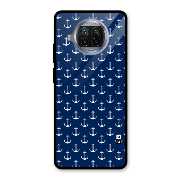 Nautical Pattern Glass Back Case for Mi 10i