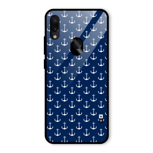 Nautical Pattern Glass Back Case for Redmi Note 7