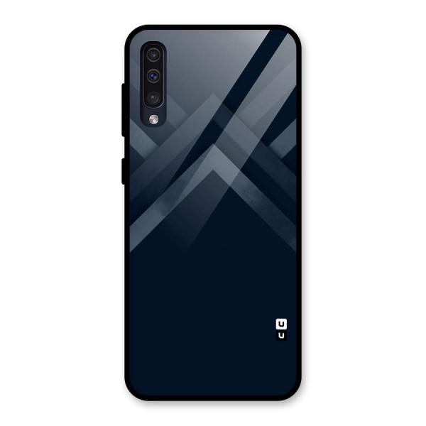 Navy Blue Arrow Glass Back Case for Galaxy A50s