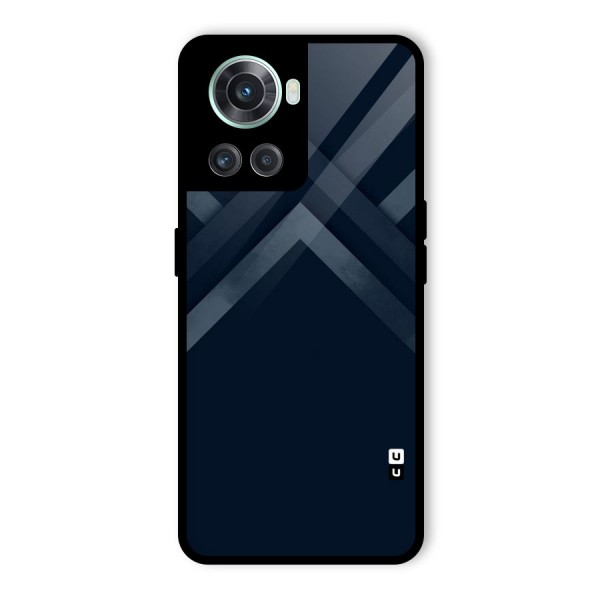 Navy Blue Arrow Glass Back Case for OnePlus 10R