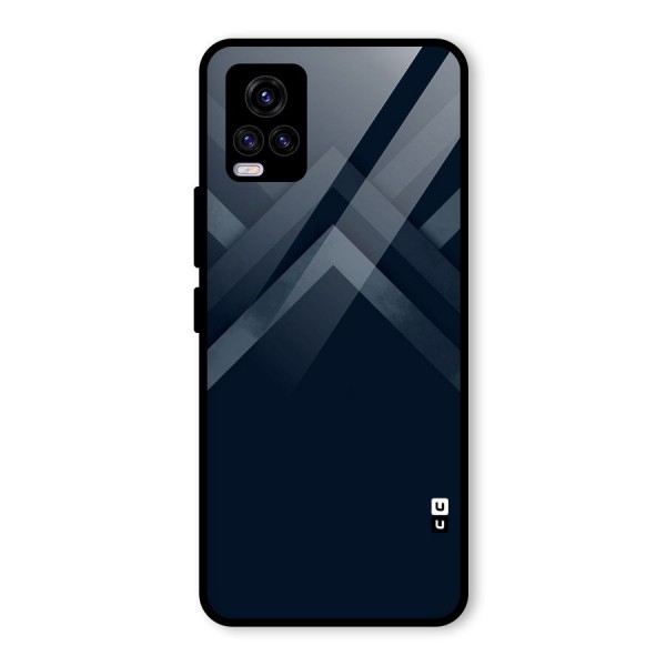 Navy Blue Arrow Glass Back Case for Vivo V20