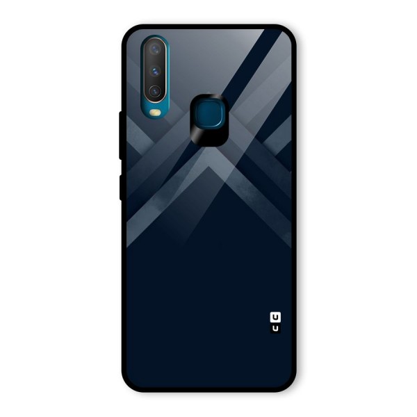 Navy Blue Arrow Glass Back Case for Vivo Y12