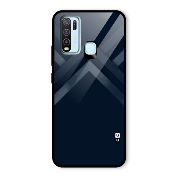 Navy Blue Arrow Glass Back Case for Vivo Y30