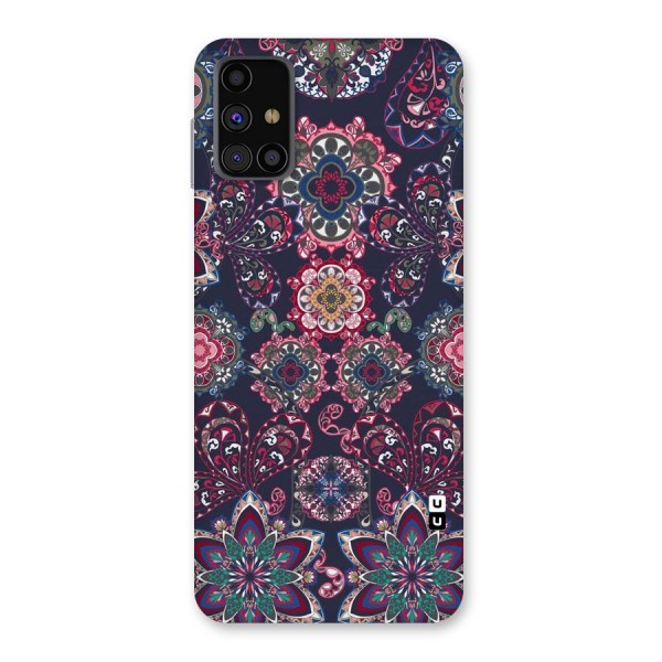 Navy Blue Bloom Pattern Back Case for Galaxy M31s