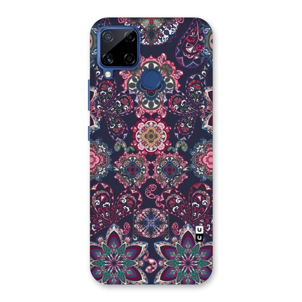 Navy Blue Bloom Pattern Back Case for Realme C12