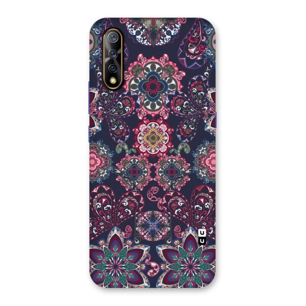 Navy Blue Bloom Pattern Back Case for Vivo S1