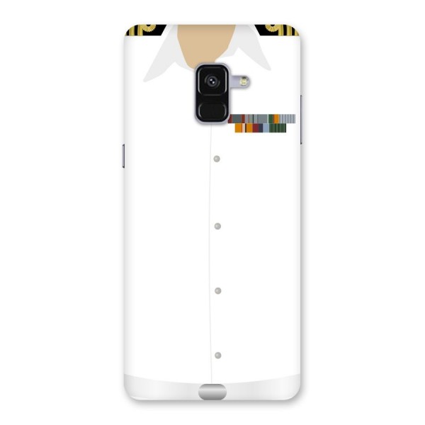 Navy Uniform Back Case for Galaxy A8 Plus