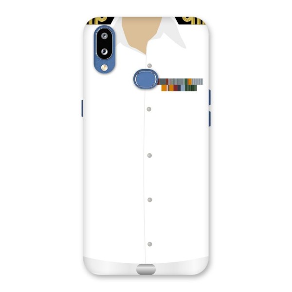 Navy Uniform Back Case for Galaxy M01s