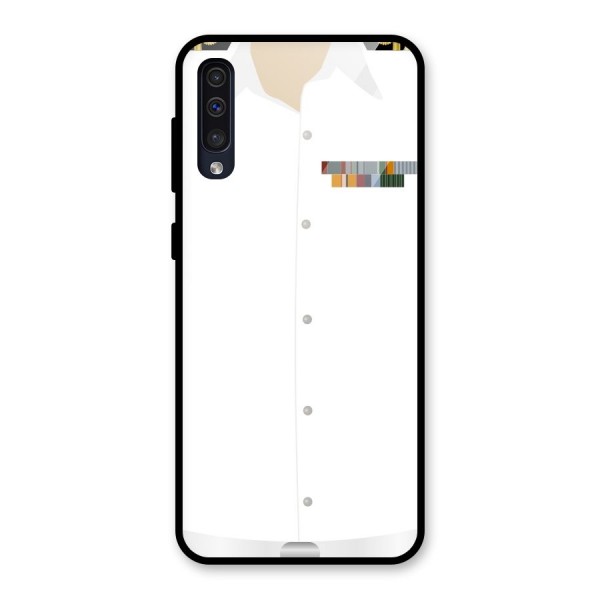 Navy Uniform Glass Back Case for Galaxy A50s