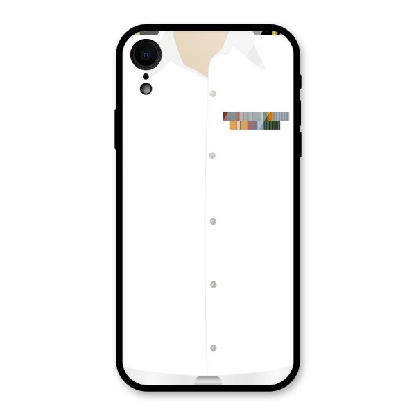 Navy Uniform Glass Back Case for XR