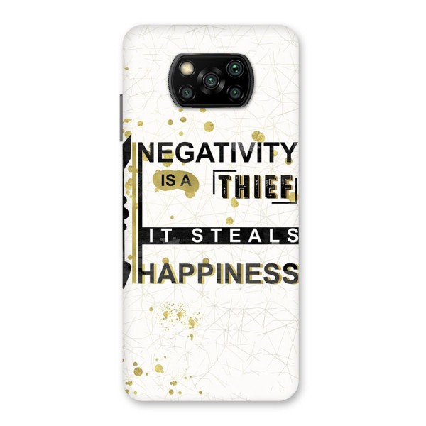 Negativity Thief Back Case for Poco X3