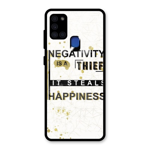 Negativity Thief Glass Back Case for Galaxy A21s