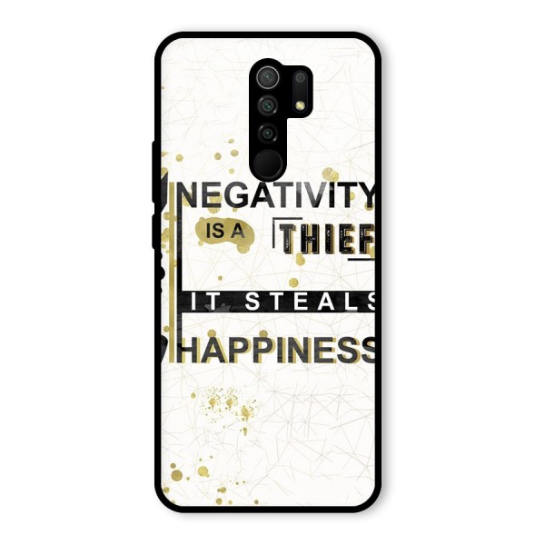 Negativity Thief Glass Back Case for Redmi 9 Prime