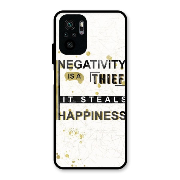 Negativity Thief Glass Back Case for Redmi Note 10