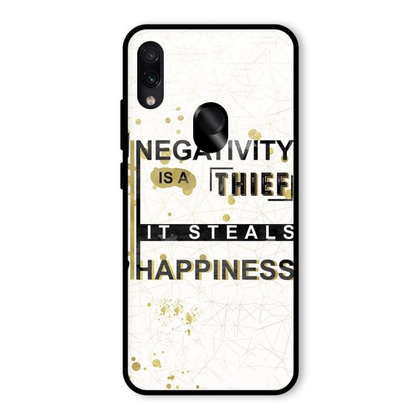 Negativity Thief Glass Back Case for Redmi Note 7