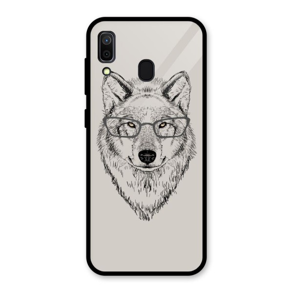 Nerdy Wolf Glass Back Case for Galaxy A30