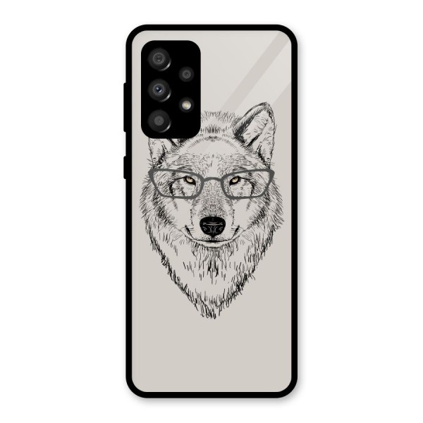 Nerdy Wolf Glass Back Case for Galaxy A32