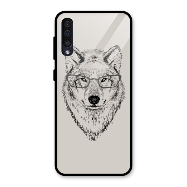 Nerdy Wolf Glass Back Case for Galaxy A50