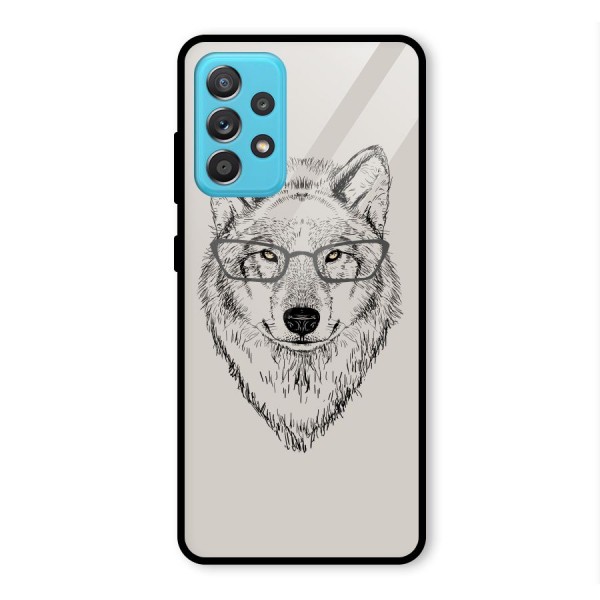 Nerdy Wolf Glass Back Case for Galaxy A52s 5G