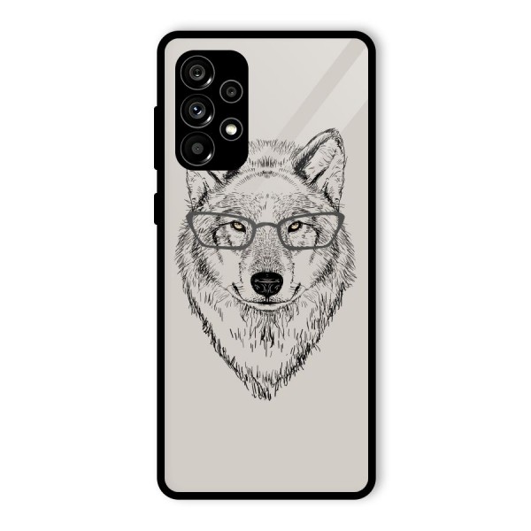 Nerdy Wolf Glass Back Case for Galaxy A73 5G