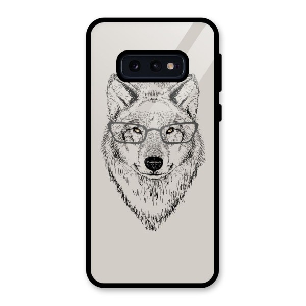 Nerdy Wolf Glass Back Case for Galaxy S10e