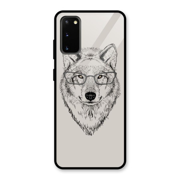 Nerdy Wolf Glass Back Case for Galaxy S20