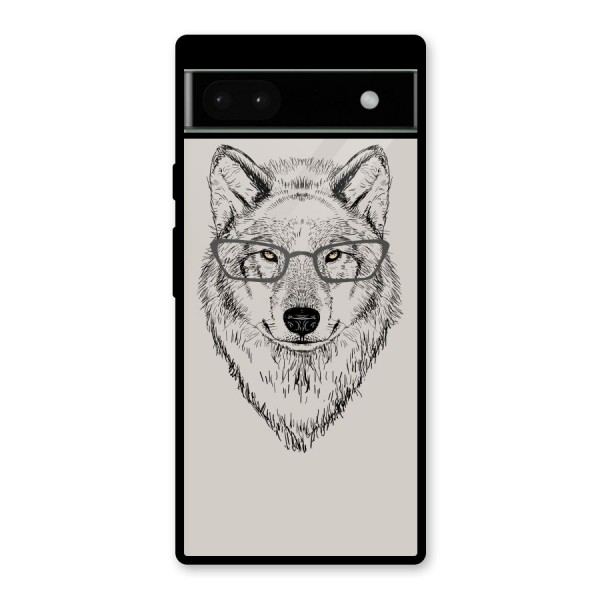 Nerdy Wolf Glass Back Case for Google Pixel 6a