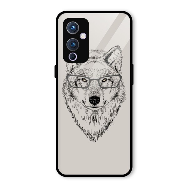 Nerdy Wolf Glass Back Case for OnePlus 9