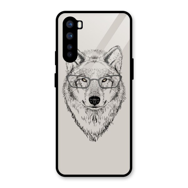 Nerdy Wolf Glass Back Case for OnePlus Nord