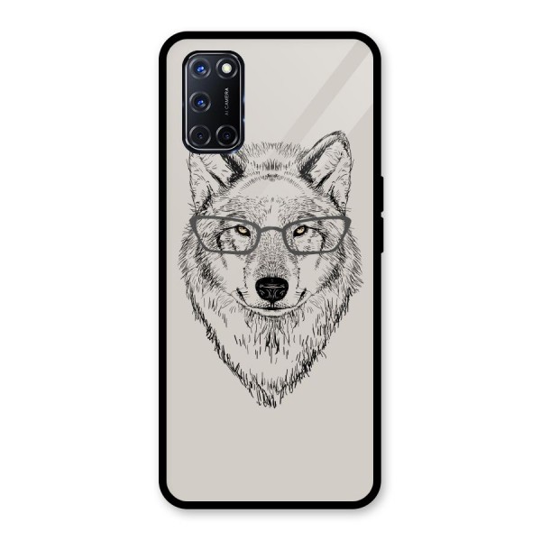 Nerdy Wolf Glass Back Case for Oppo A52