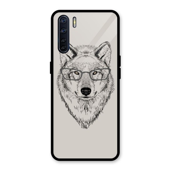 Nerdy Wolf Glass Back Case for Oppo F15