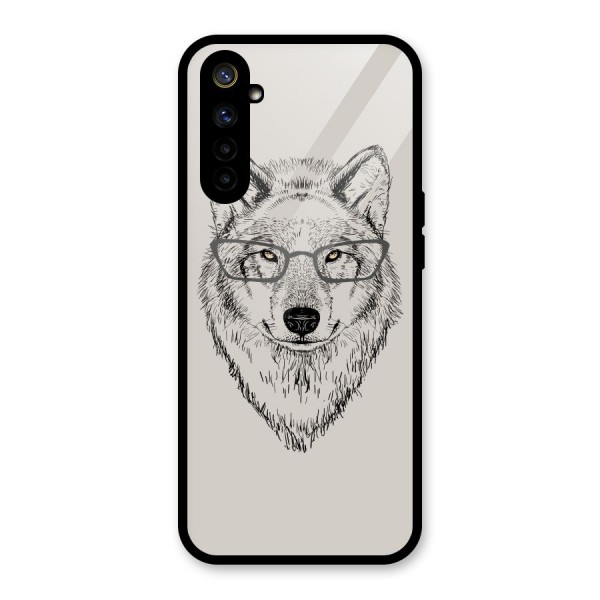 Nerdy Wolf Glass Back Case for Realme 6