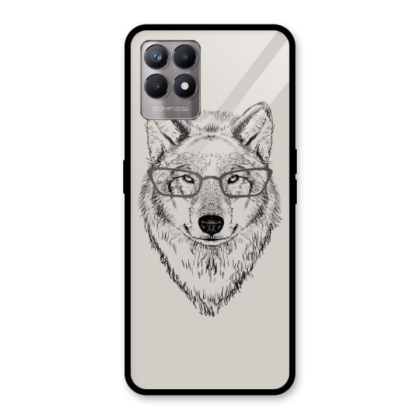 Nerdy Wolf Glass Back Case for Realme 8i