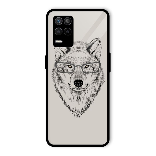 Nerdy Wolf Glass Back Case for Realme 9 5G