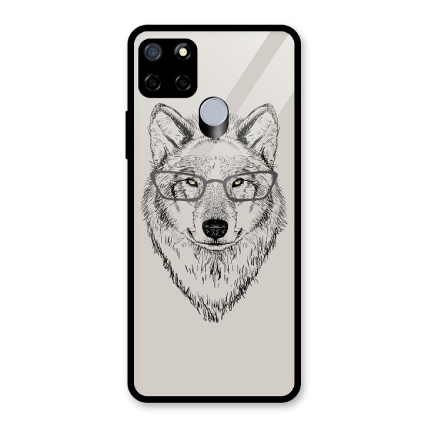 Nerdy Wolf Glass Back Case for Realme C12