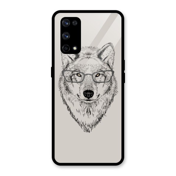 Nerdy Wolf Glass Back Case for Realme X7 Pro